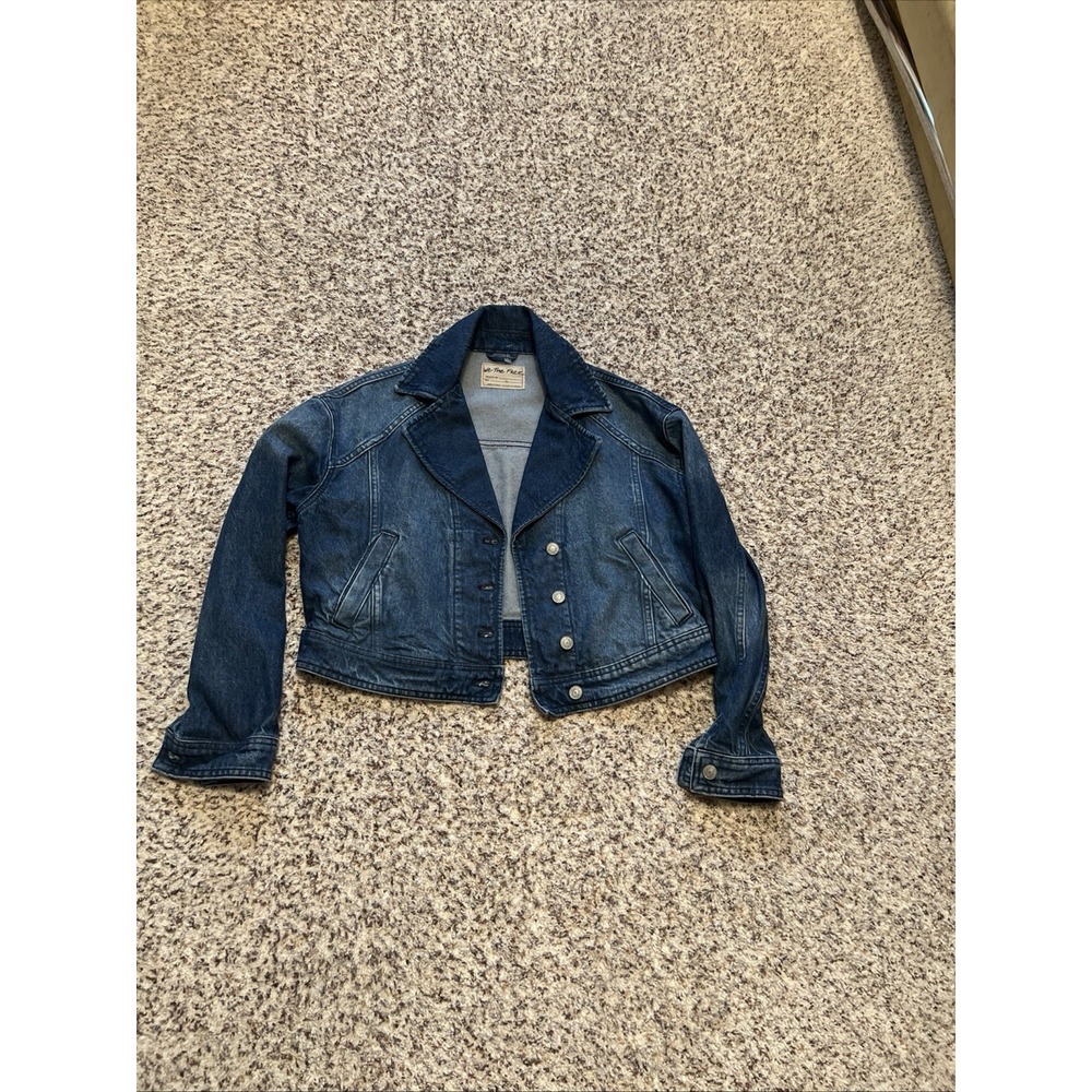 Free People We The Free New‎ Denim Short Jacket Womens Size XS Blue Jean
